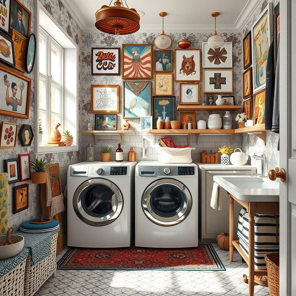 Maximalist Laundry Room design example 3