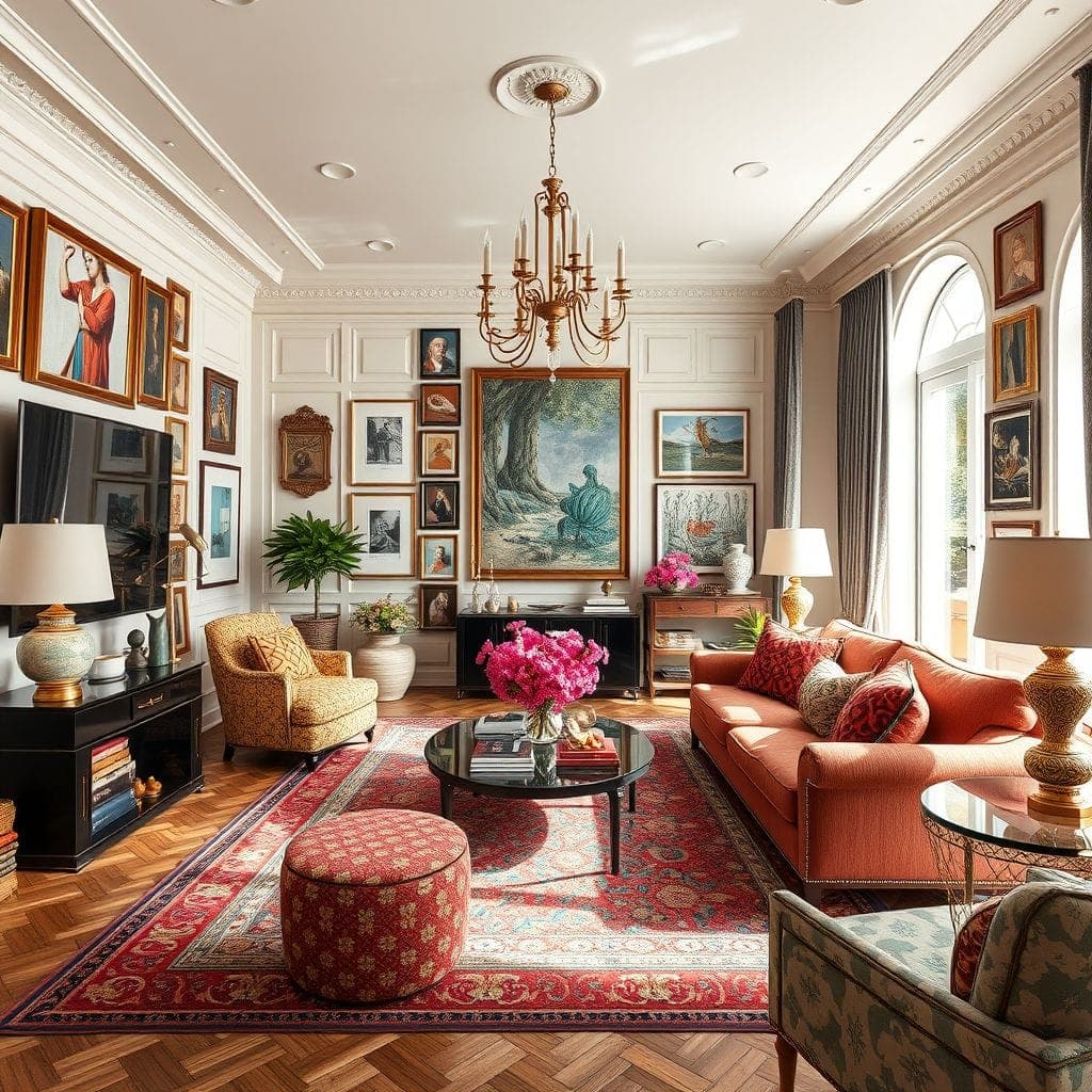 Maximalist Living Room design example 1