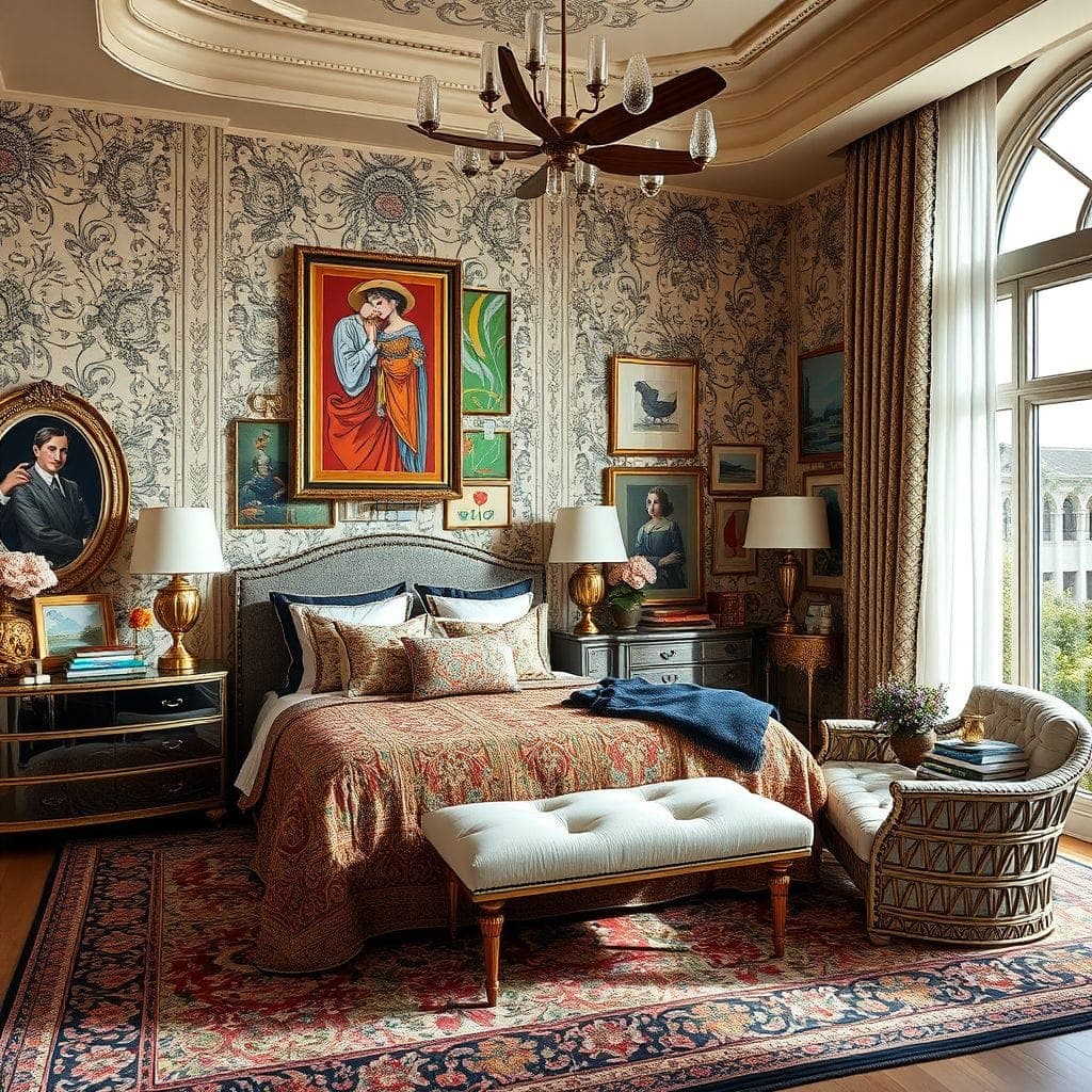 Maximalist Master Bedroom design example 2
