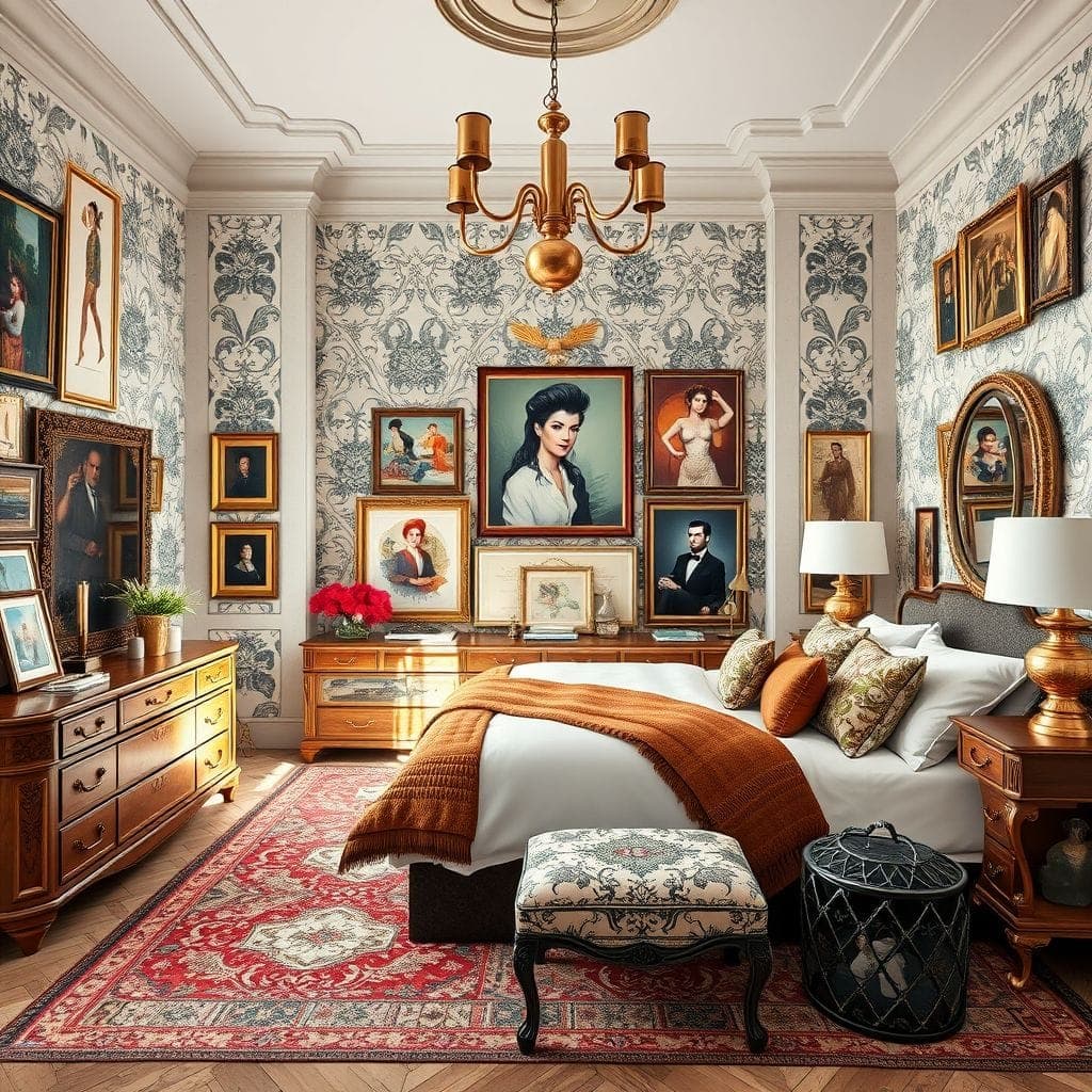 Maximalist Master Bedroom design example 3
