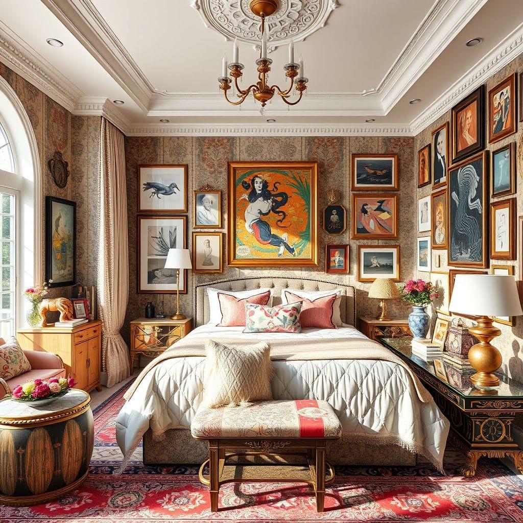 Maximalist Master Bedroom design example 4