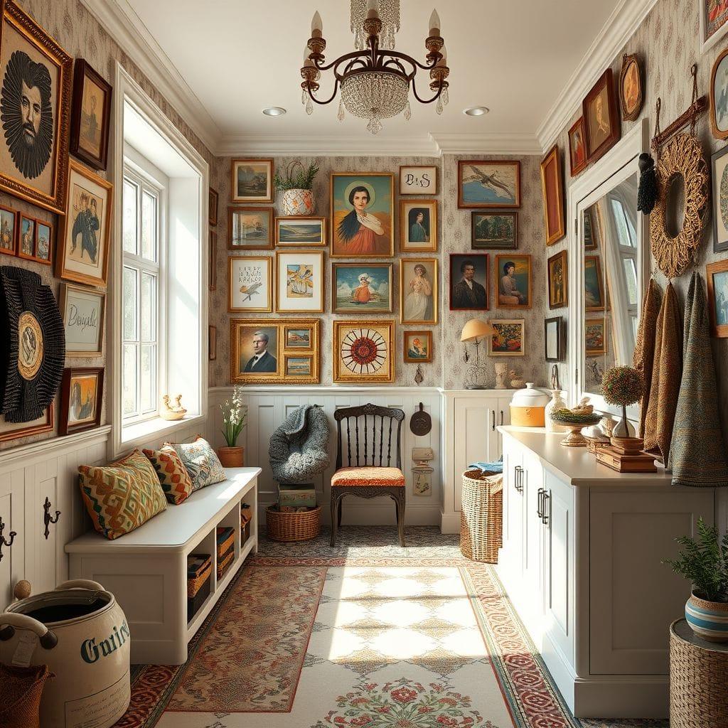 Maximalist Mudroom design example 2