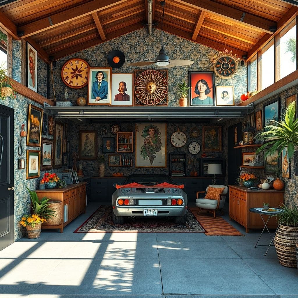 Maximalist Outdoor Garage design example 4