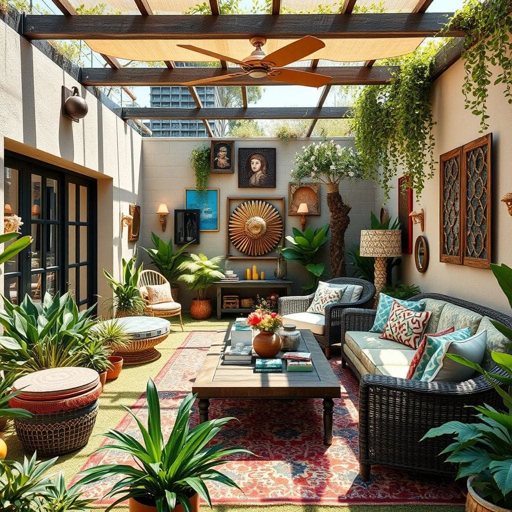 Maximalist Outdoor Garden design example 1