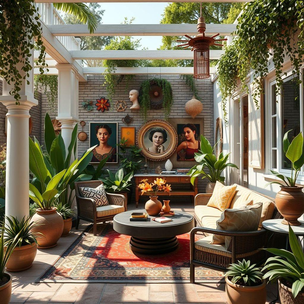 Maximalist Outdoor Garden design example 3
