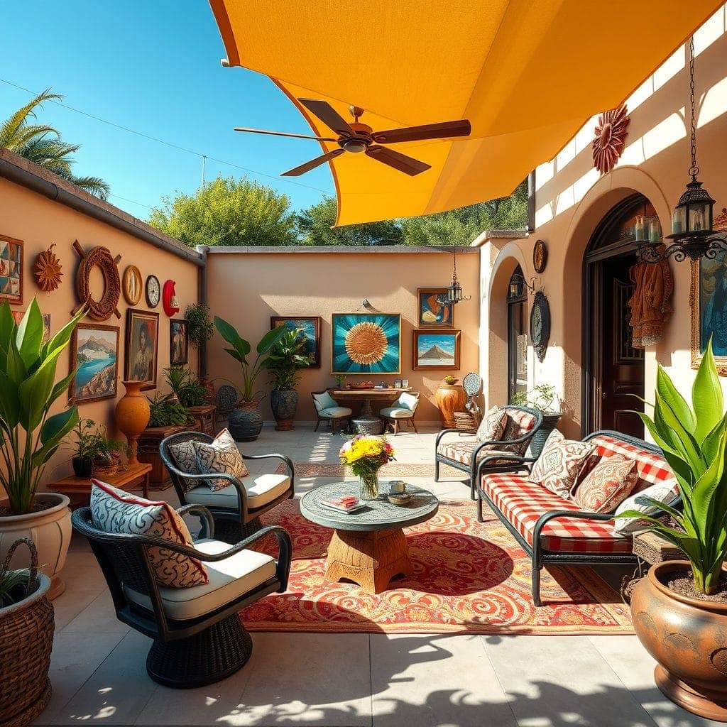 Maximalist Outdoor Patio design example 1