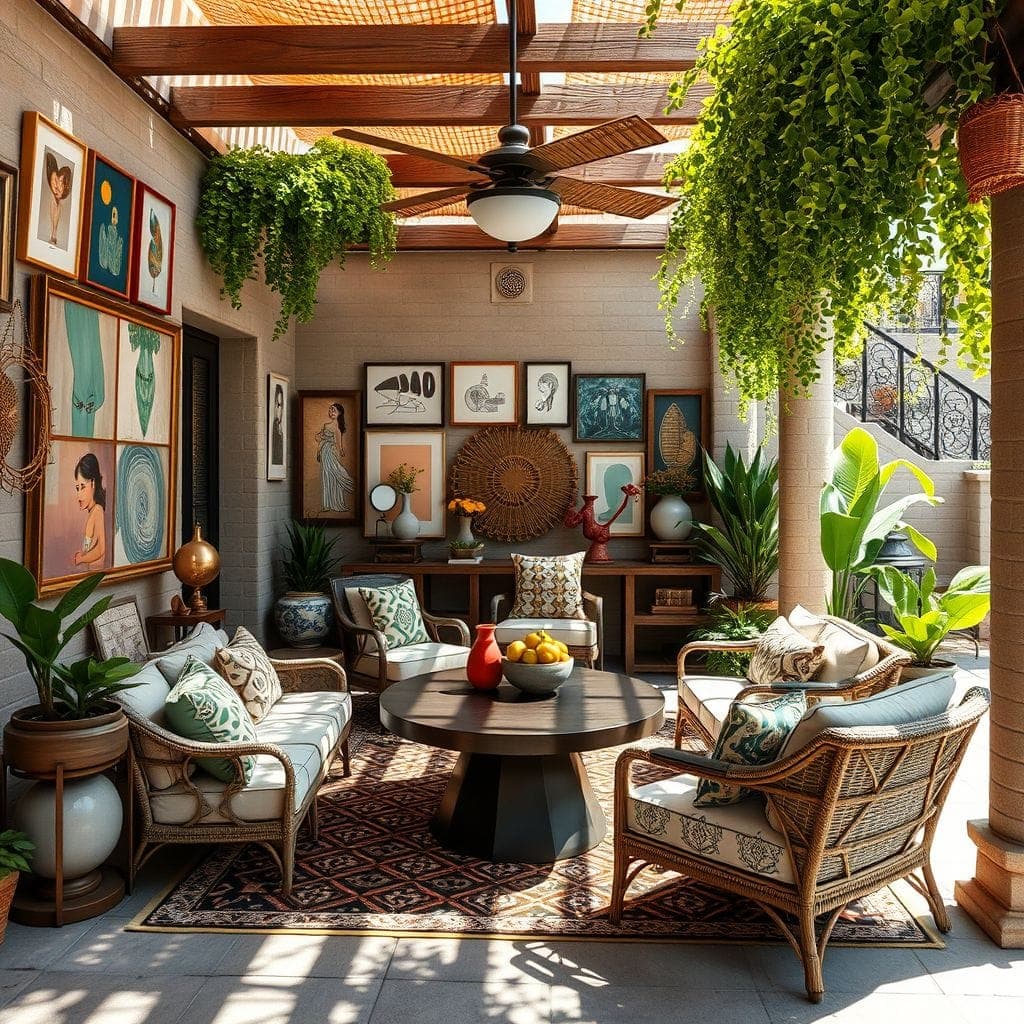 Maximalist Outdoor Patio design example 2