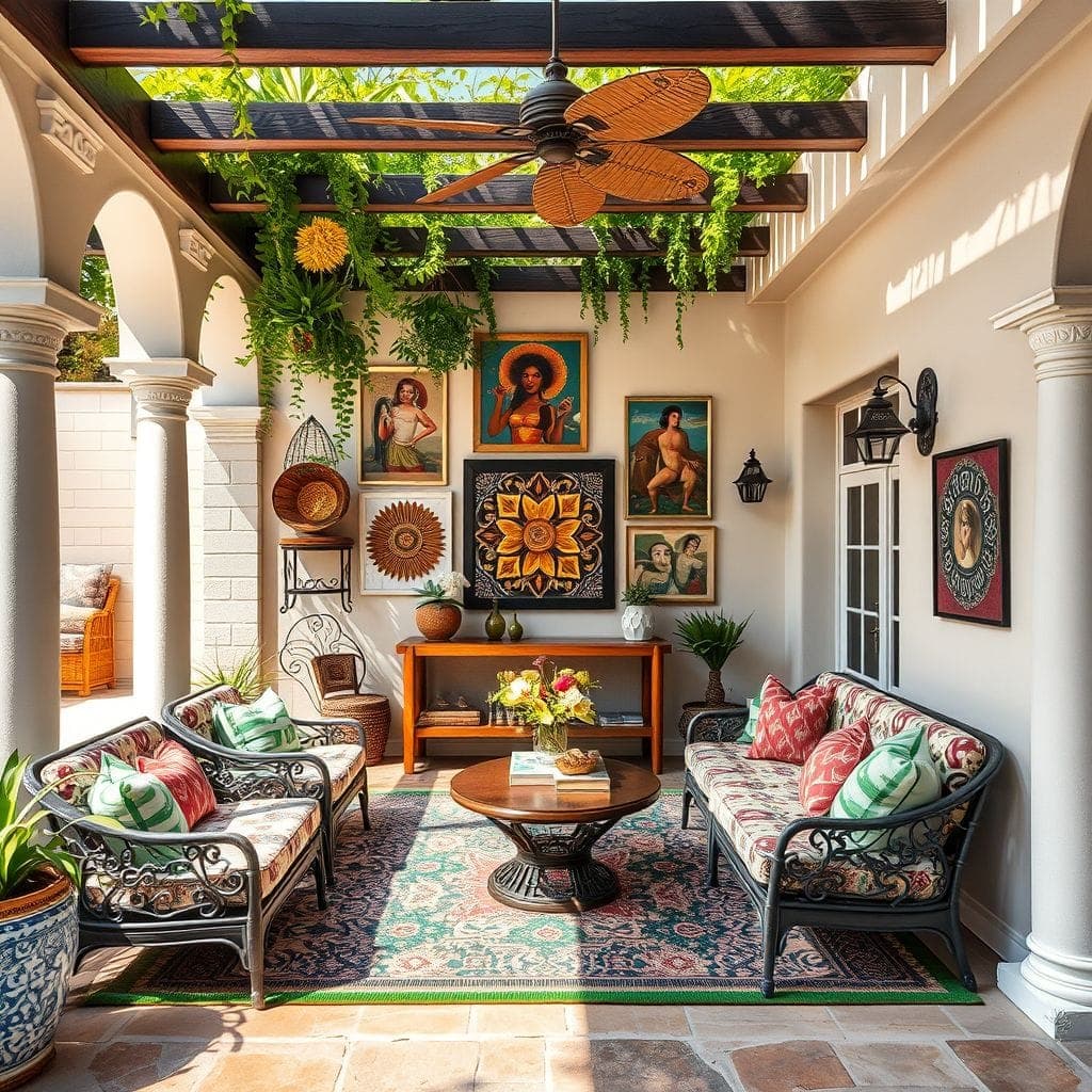 Maximalist Outdoor Patio design example 3