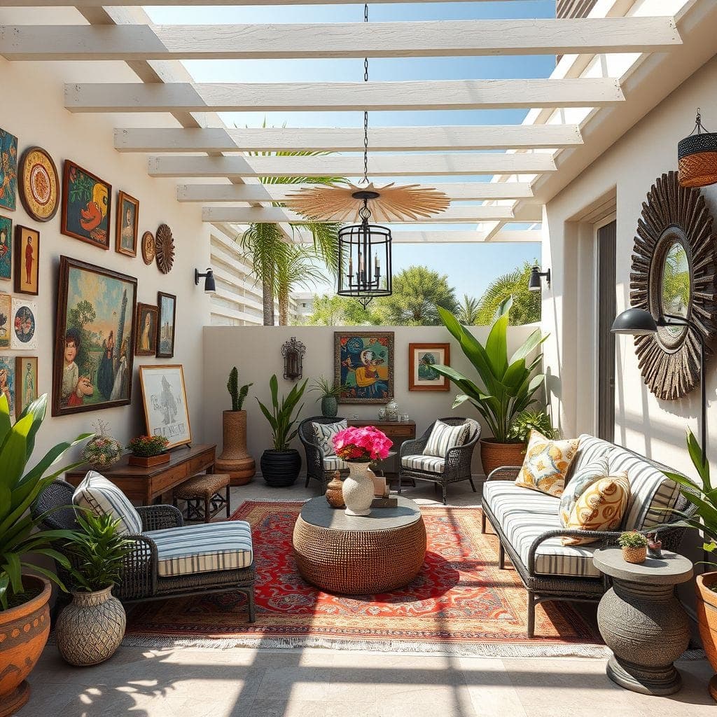 Maximalist Outdoor Patio design example 4
