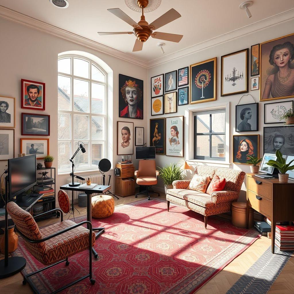 Maximalist Podcast Studio design example 1