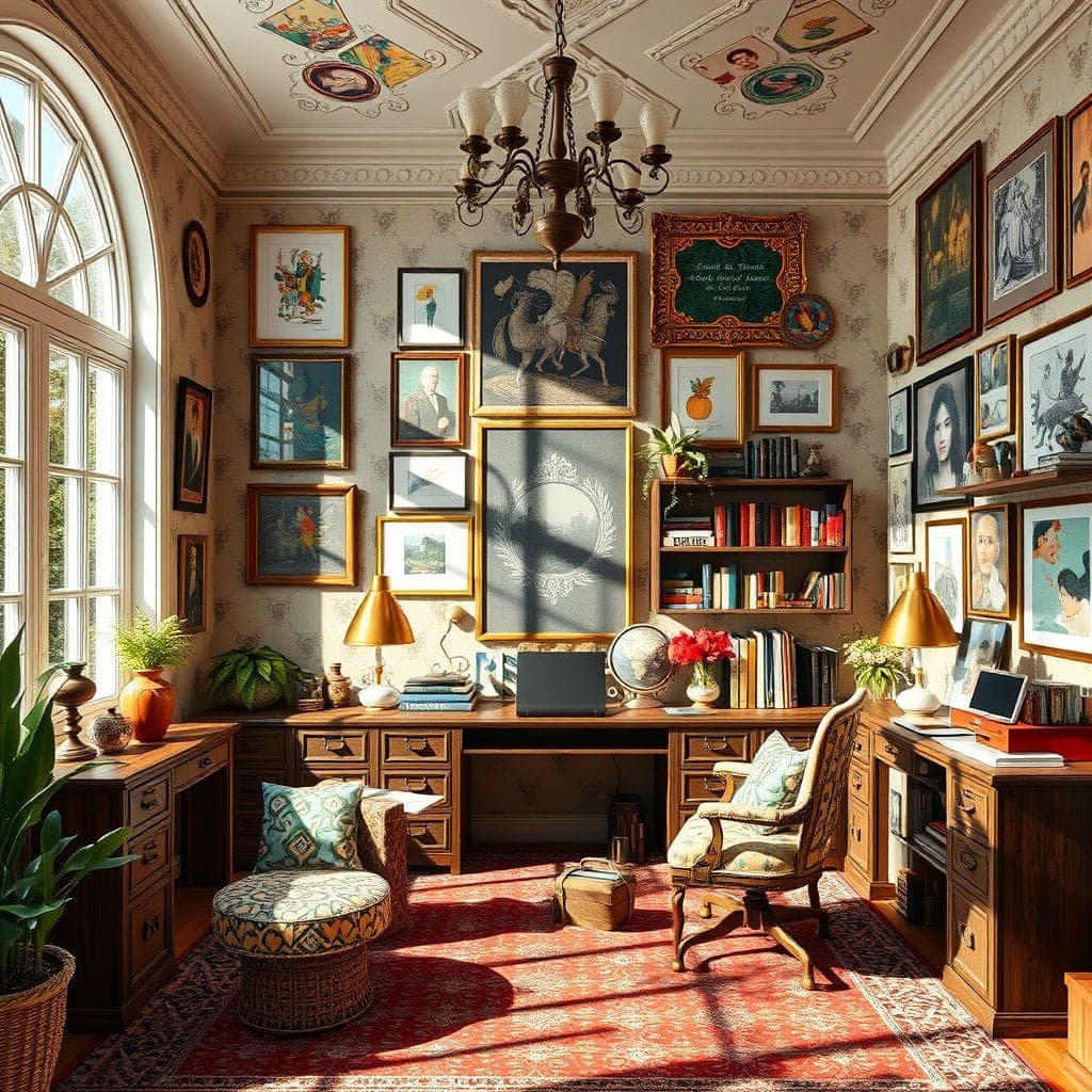 Maximalist Study Room design example 1