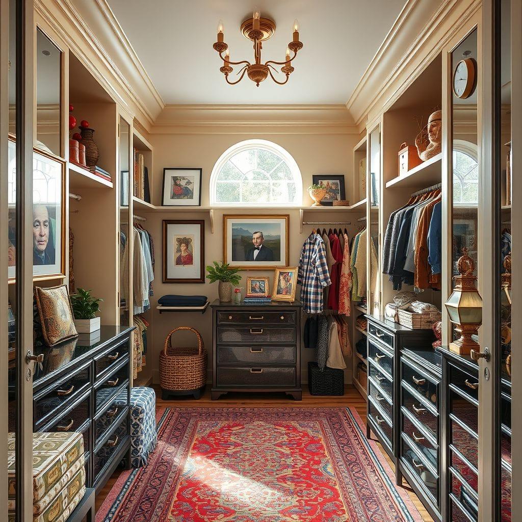 Maximalist Walk-in Closet design example 3