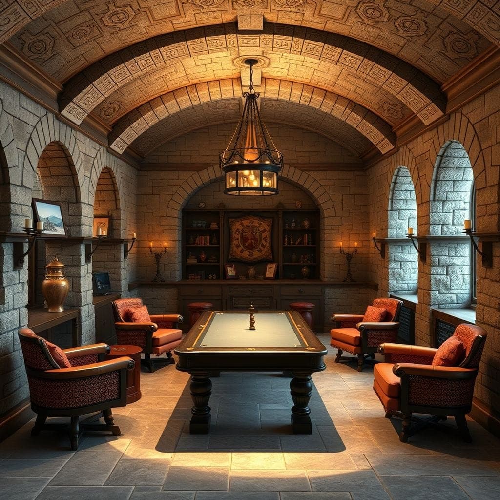 Medieval Game Room design example 1