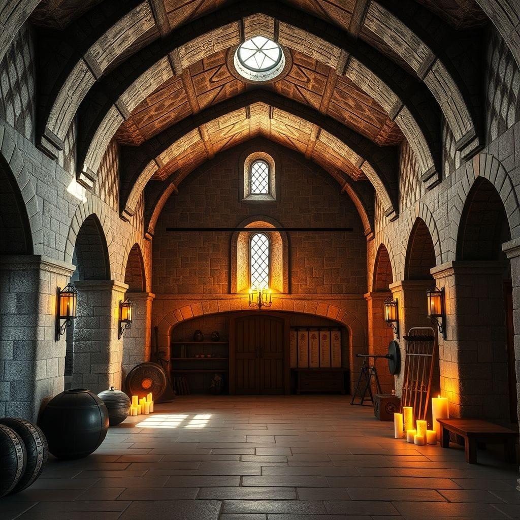 Medieval Garage Gym design example 2