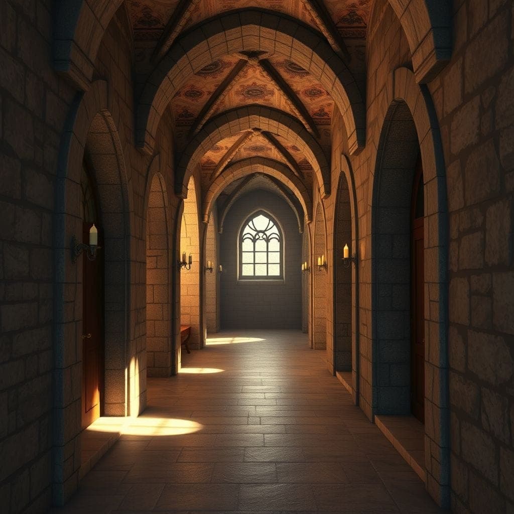 Medieval Hallway design example 1