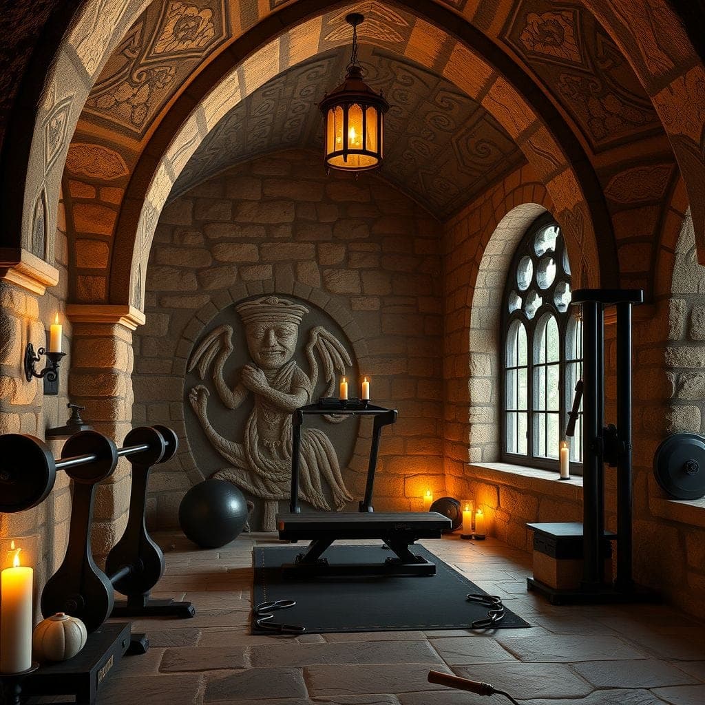 Medieval Home Gym design example 2