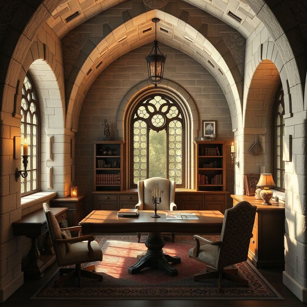 Medieval Home Office design example 3
