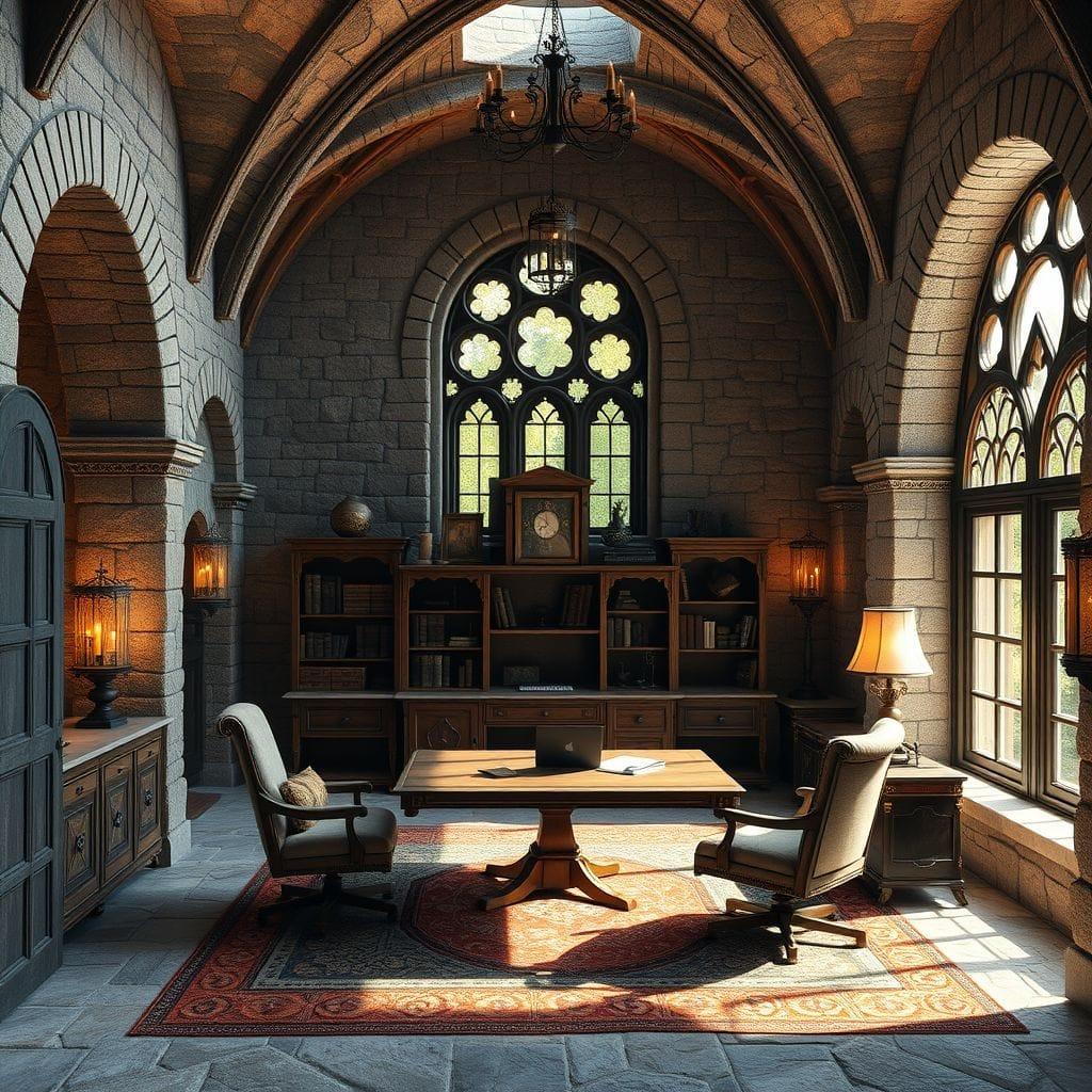 Medieval Home Office design example 4
