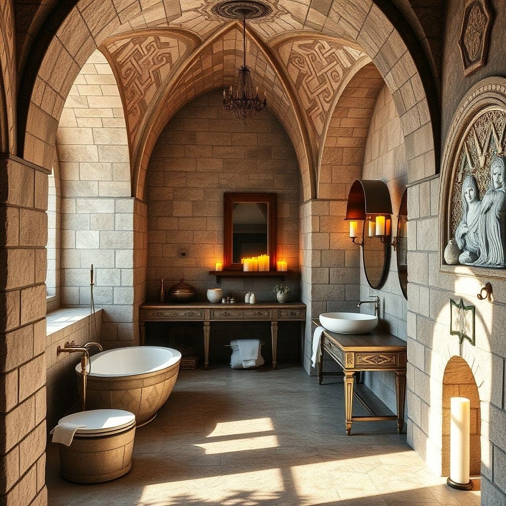 Medieval Hotel Bathroom design example 3