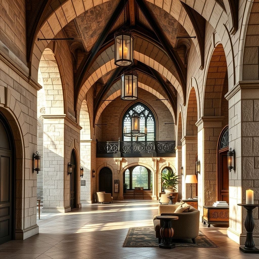 Medieval Hotel Lobby design example 1