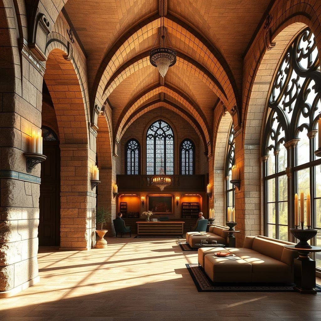 Medieval Hotel Lobby design example 2