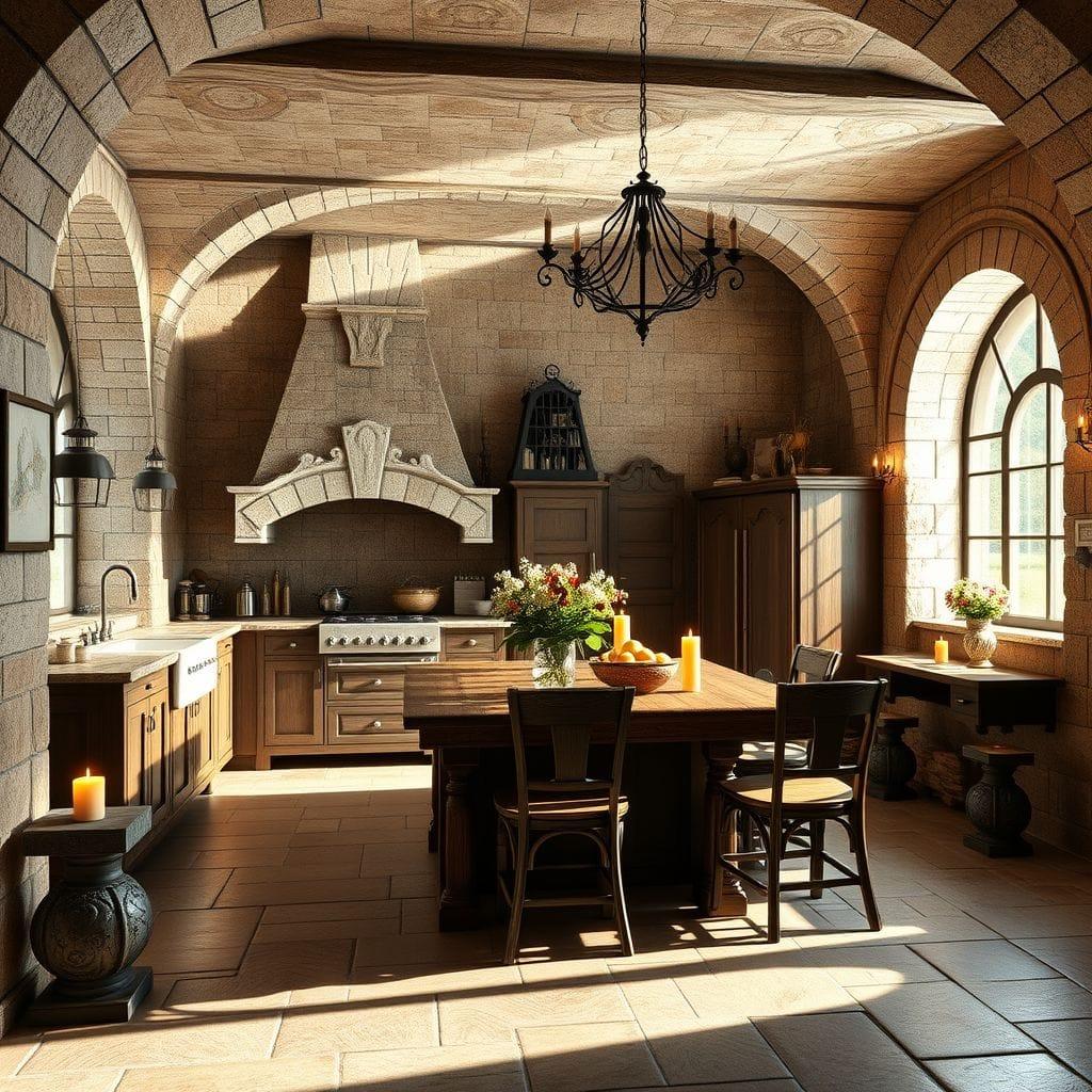 Medieval Kitchen Living Combo design example 2