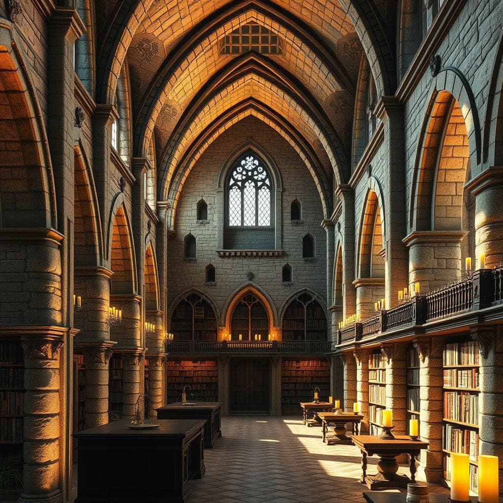 Medieval Library design example 1