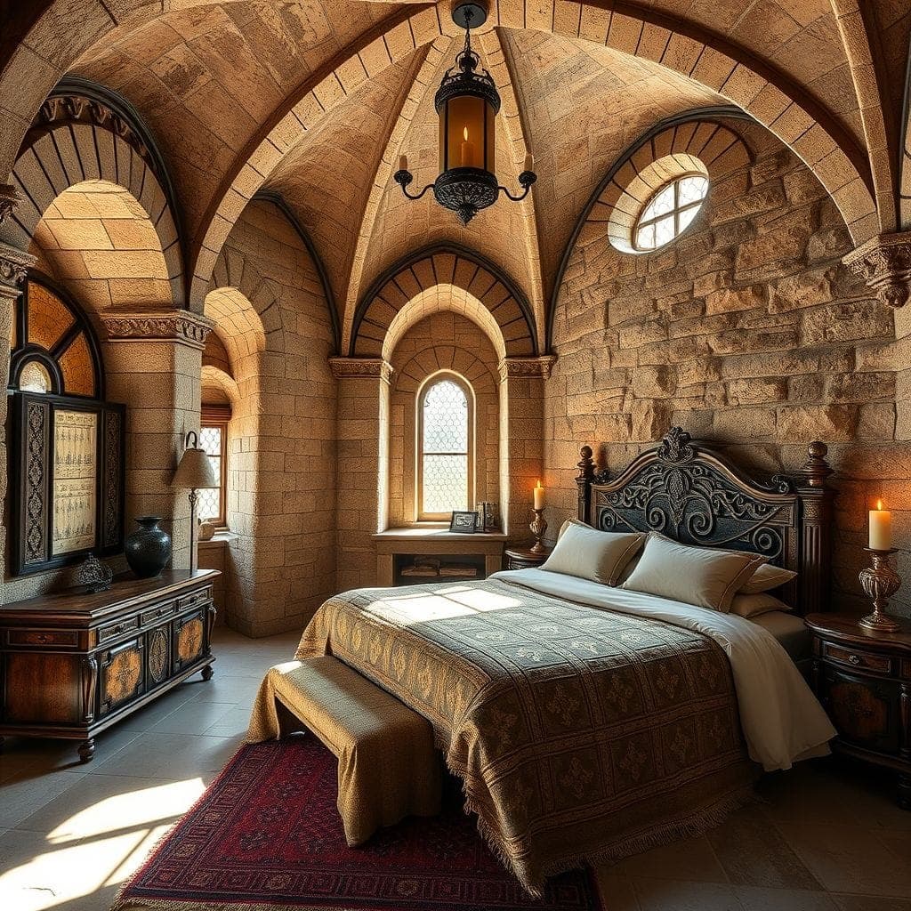 Medieval Master Bedroom design example 3