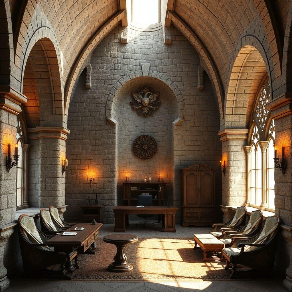 Medieval Office design example 1