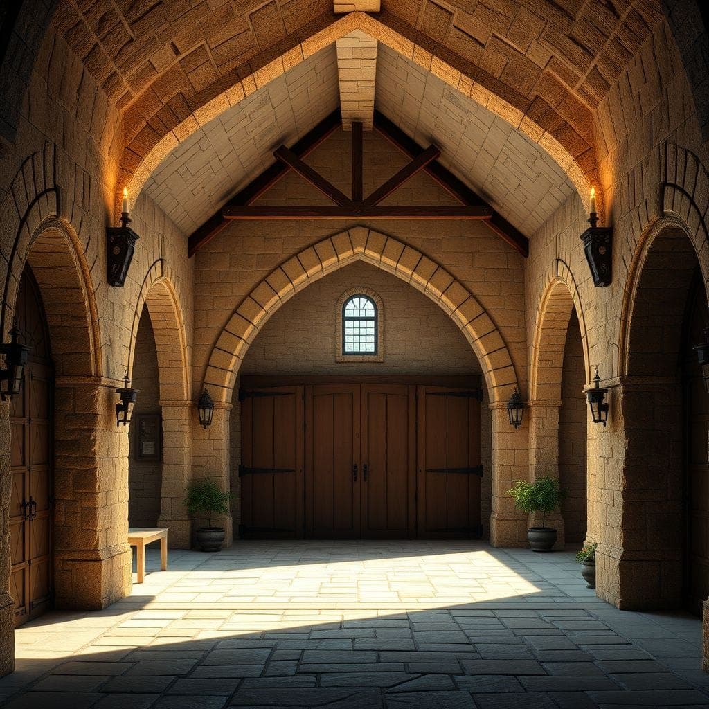 Medieval Outdoor Garage design example 3