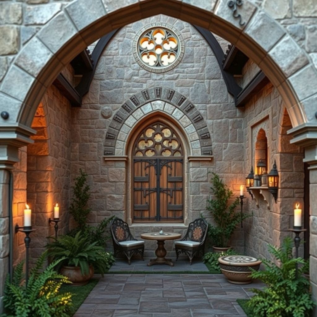 Medieval Outdoor Garden design example 1