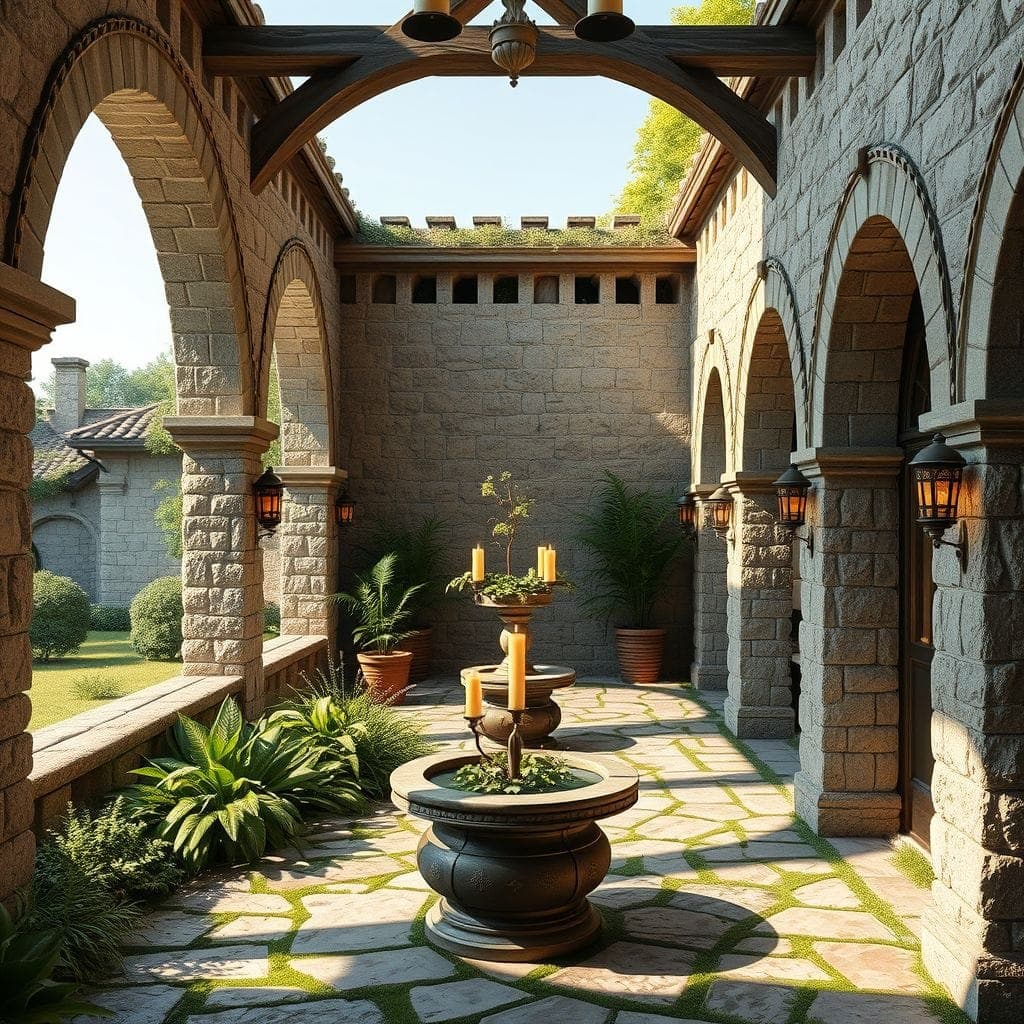 Medieval Outdoor Garden design example 3