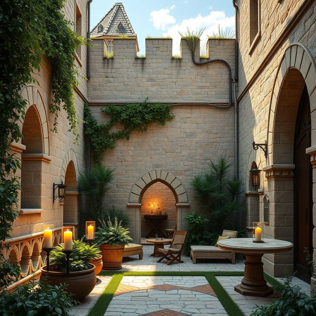 Medieval Outdoor Garden design example 4