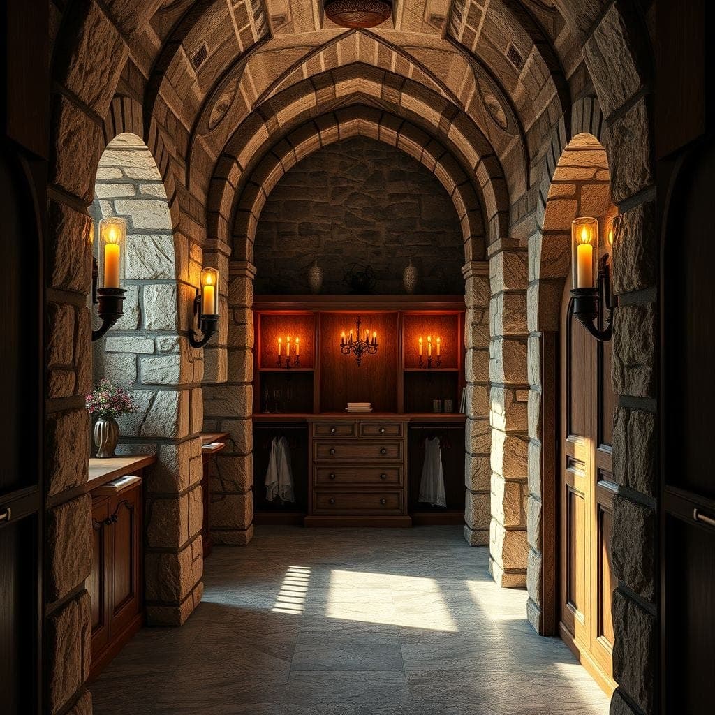 Medieval Walk-in Closet design example 3