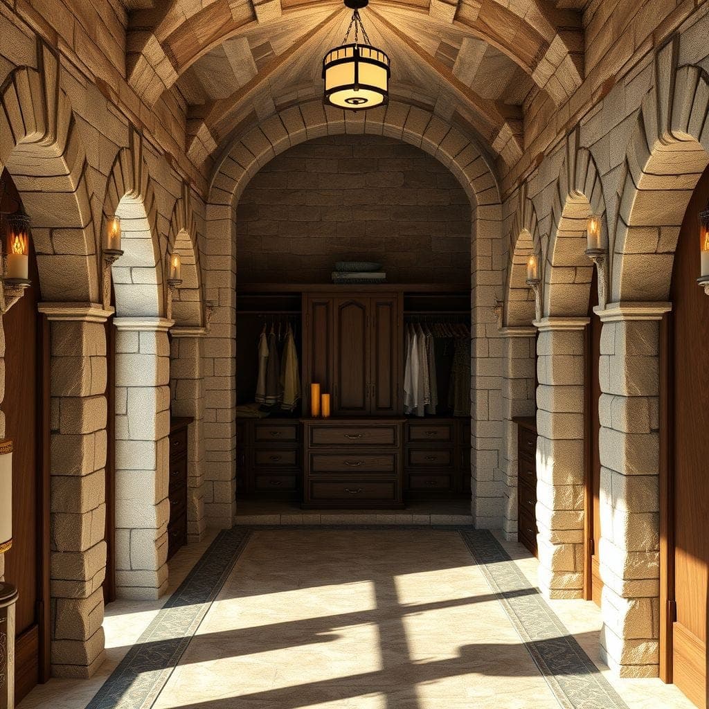 Medieval Walk-in Closet design example 4