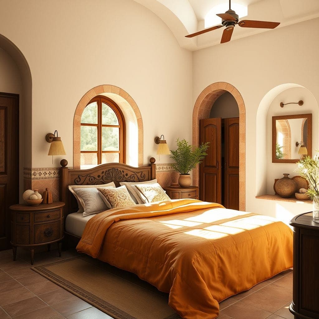 Mediterranean Bedroom design example 4