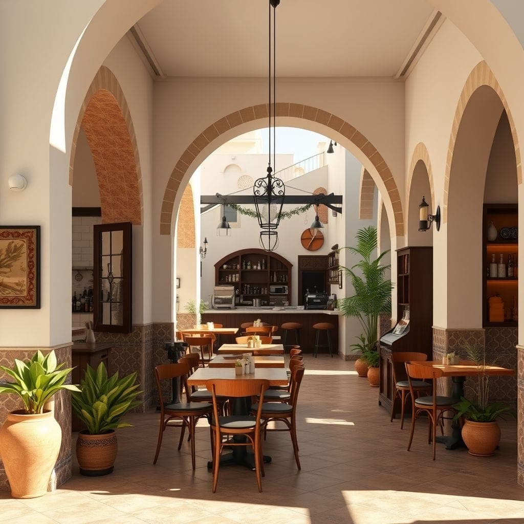 Mediterranean Coffee Shop design example 2