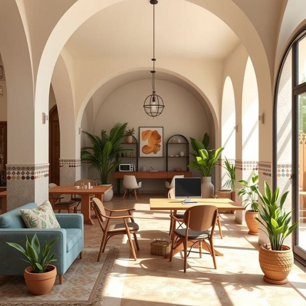 Mediterranean Coworking Space design example 1