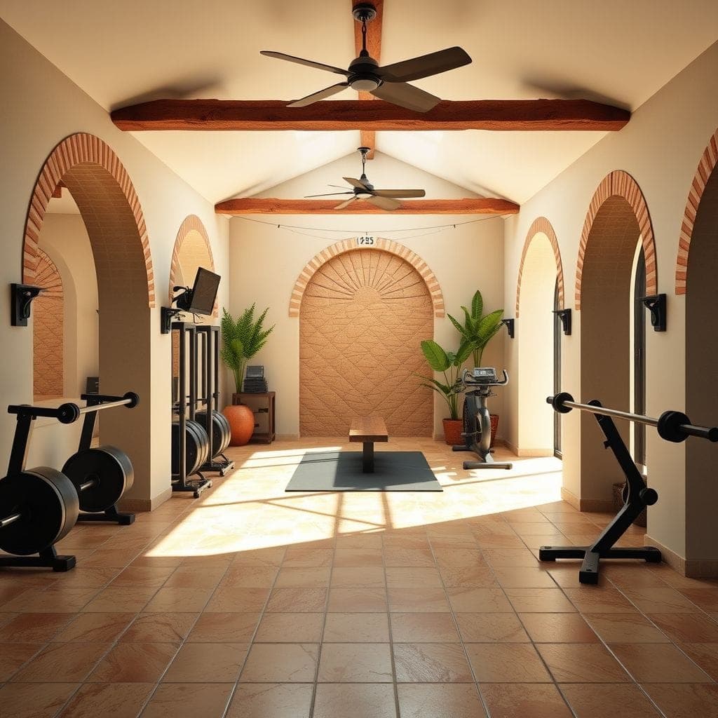 Mediterranean Home Gym design example 1