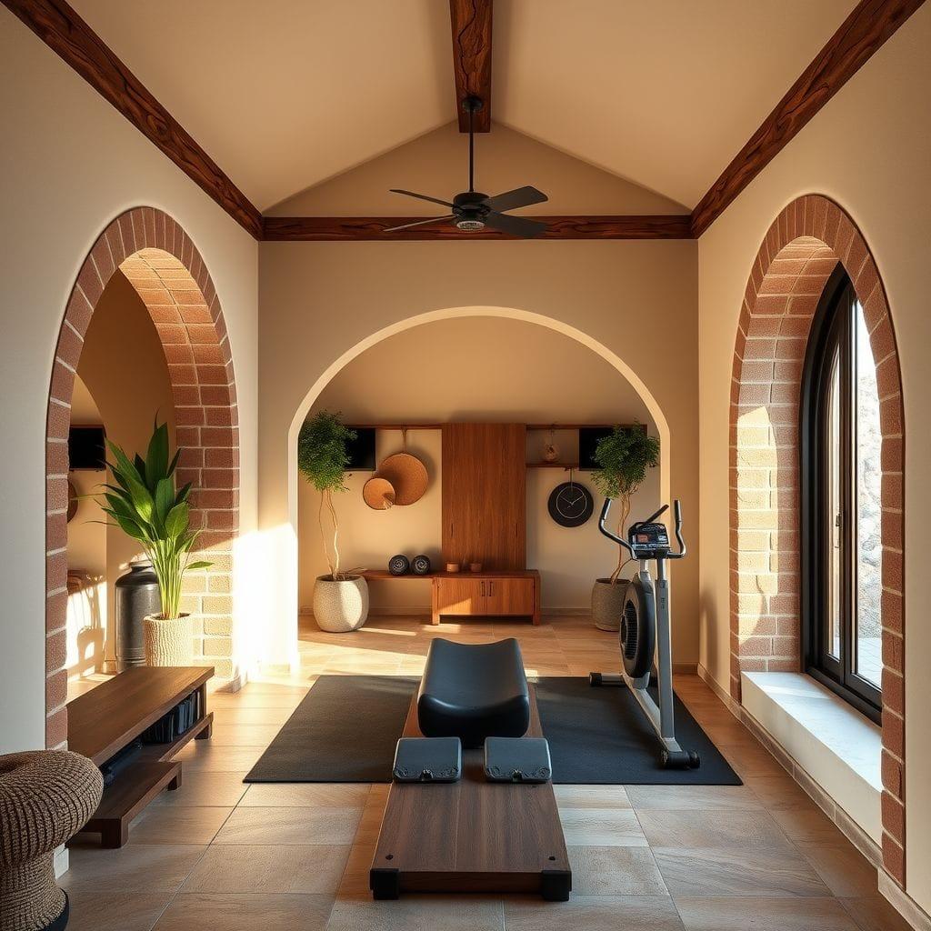 Mediterranean Home Gym design example 3