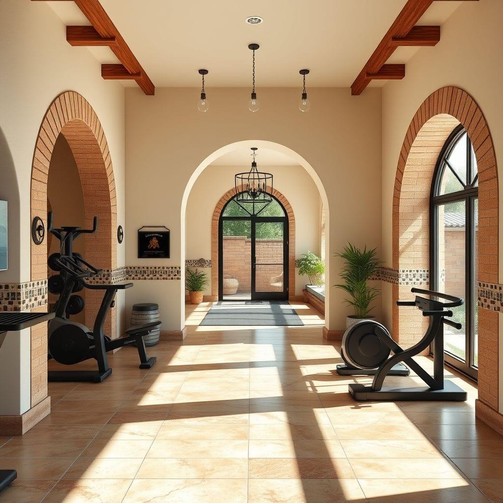 Mediterranean Home Gym design example 4