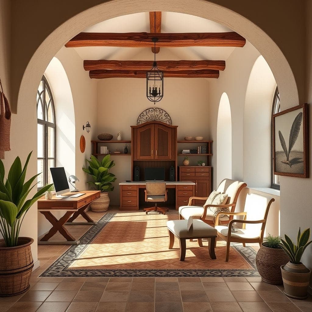 Mediterranean Home Office design example 2