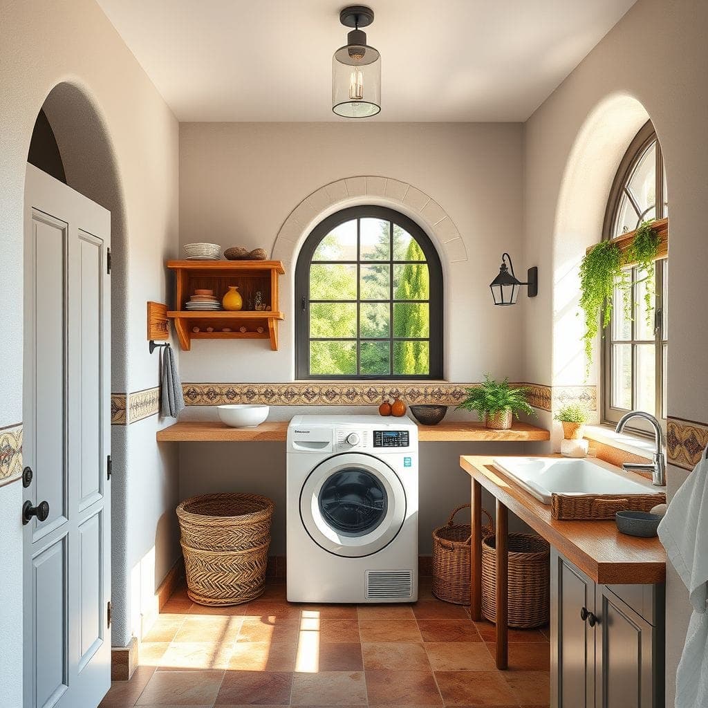 Mediterranean Laundry Room design example 1