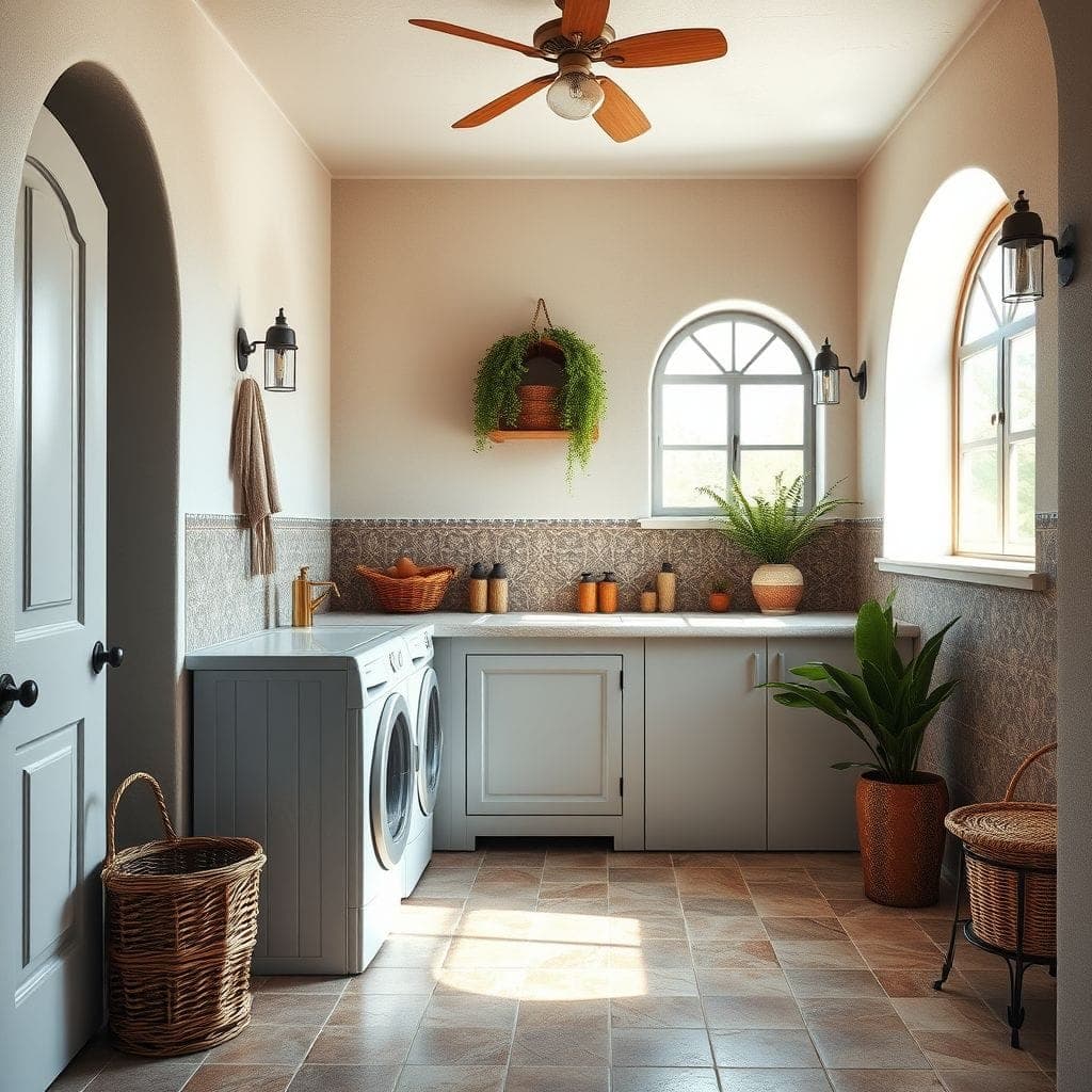 Mediterranean Laundry Room design example 4
