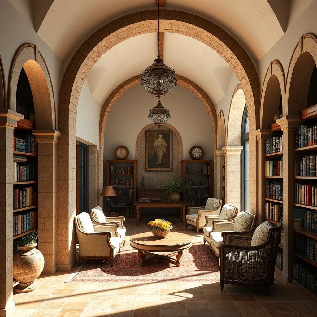 Mediterranean Library design example 1