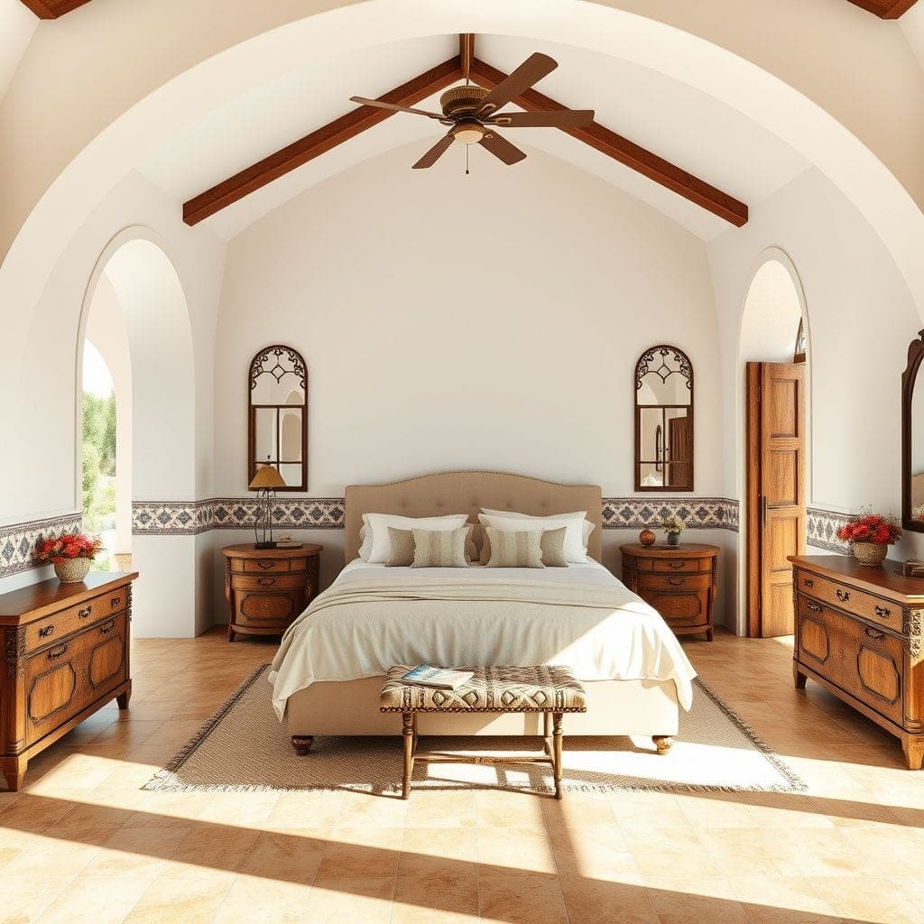 Mediterranean Master Bedroom design example 1