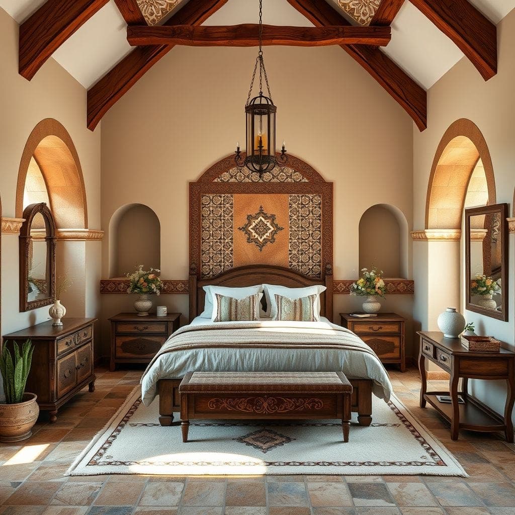 Mediterranean Master Bedroom design example 3