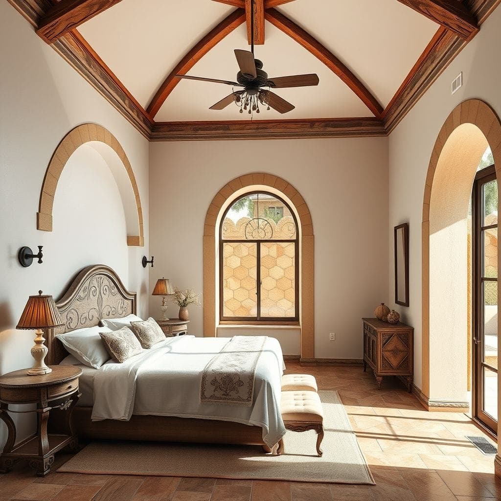 Mediterranean Master Bedroom design example 4