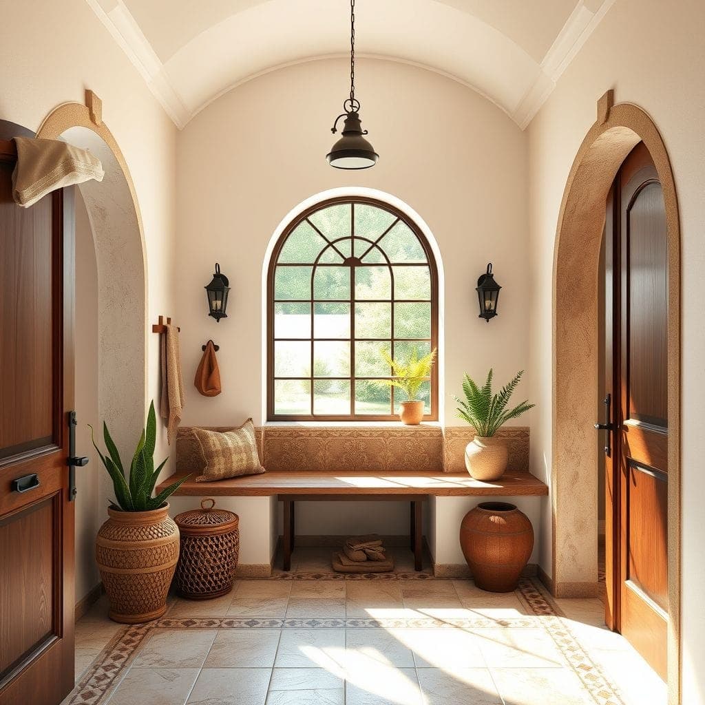 Mediterranean Mudroom design example 1