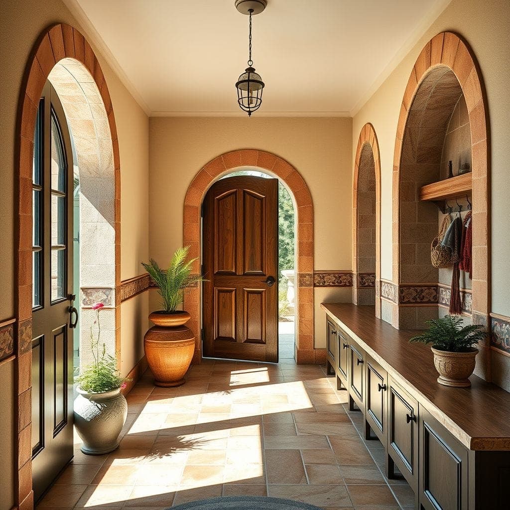Mediterranean Mudroom design example 3